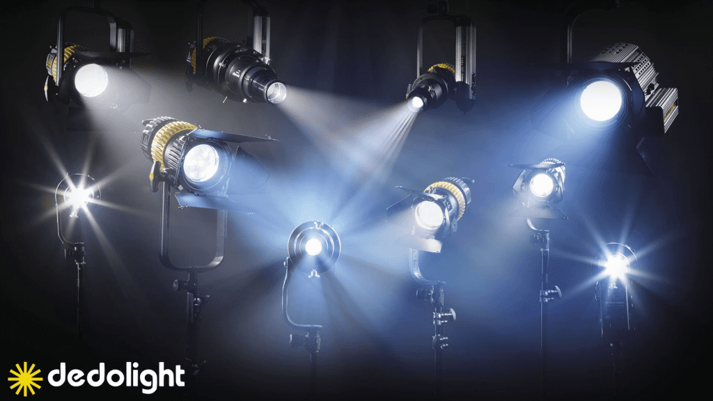 Dedolight fixtures lighting the studio