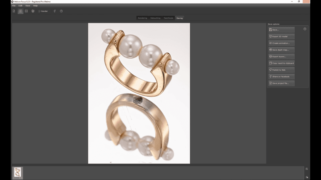 Capturing a pearl ring during a practical lesson