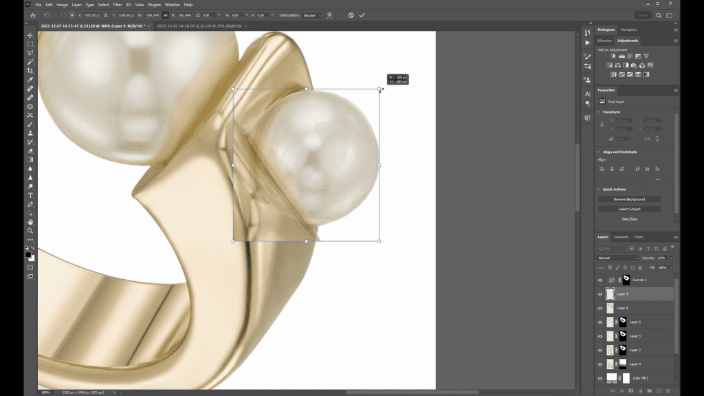 Retouching a pearl ring in Photoshop